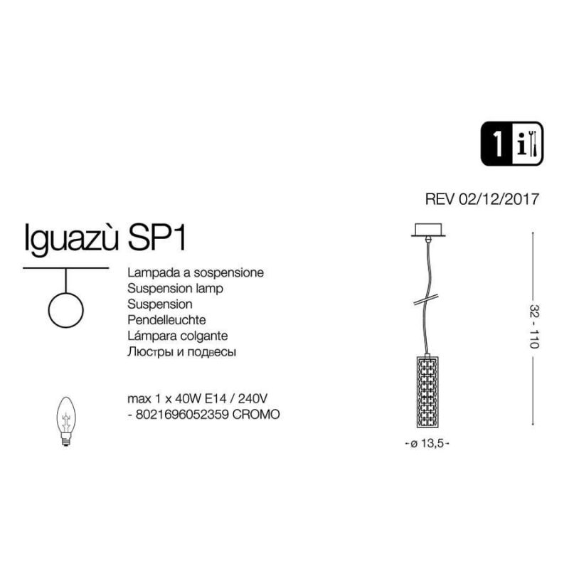 Люстра IGUAZU' SP1 (052359), IDEAL LUX - Зображення 052359-.jpg