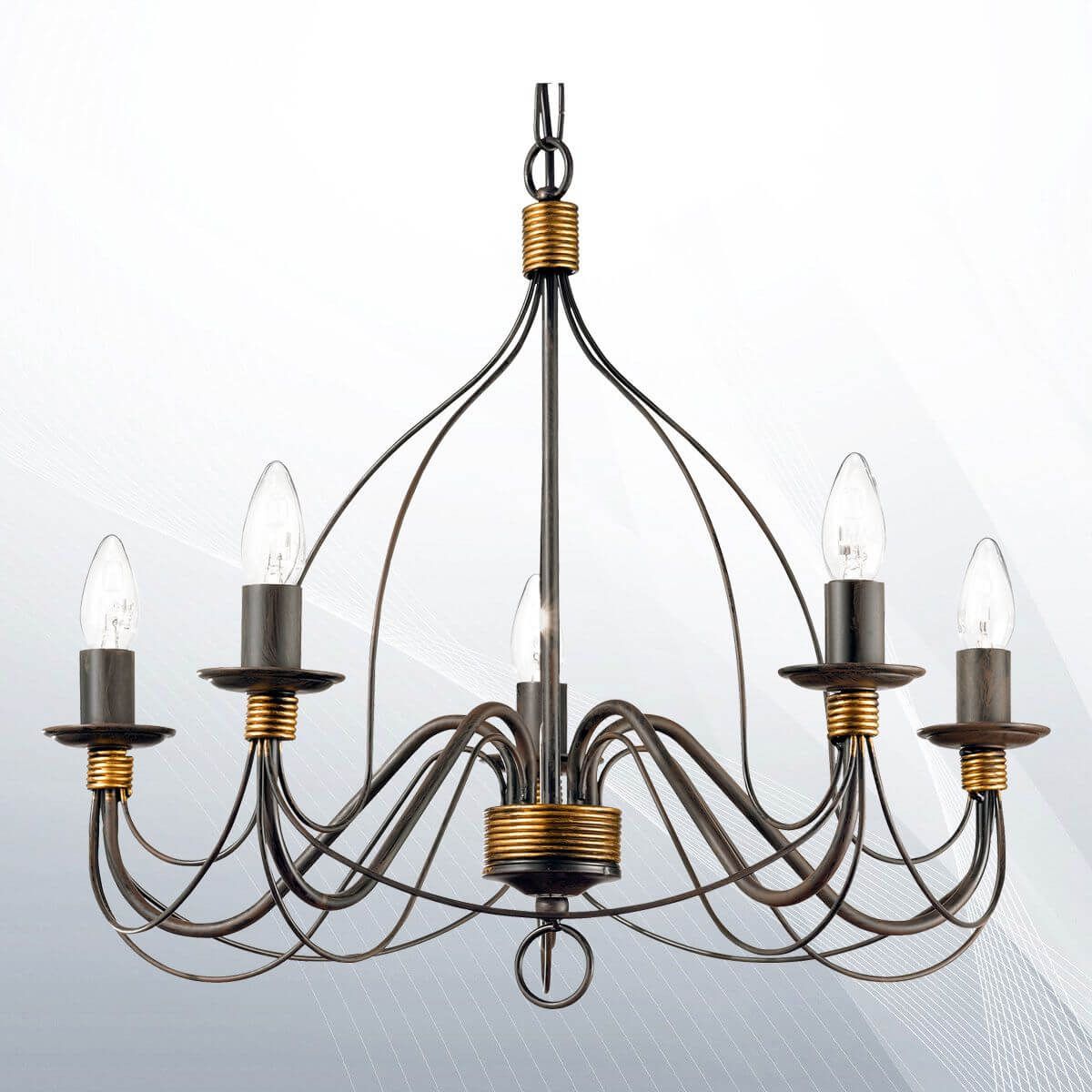 Люстра CORTE SP5 RUGGINE (057187), IDEAL LUX - Зображення