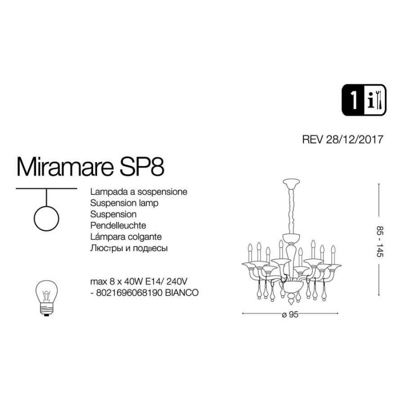 Люстра MIRAMARE SP8 (068190), IDEAL LUX - Зображення 068190-1_.jpg