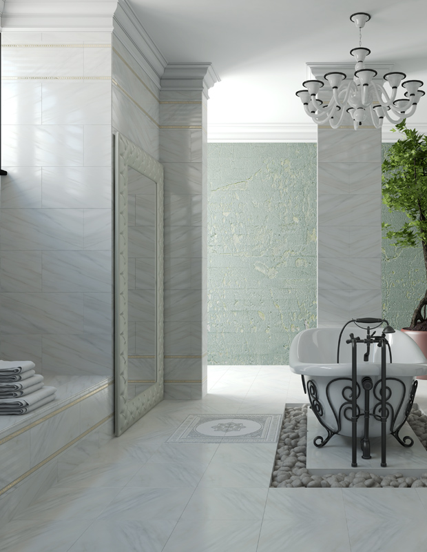 Плитка стінова Carrara білий 300x600x9 Golden Tile - Зображення 06eed-0782750001536222008.jpg