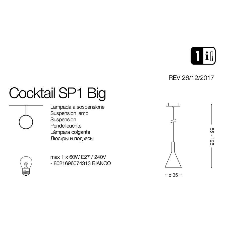 Люстра COCKTAIL SP1 BIG BIANCO (074313), IDEAL LUX - Зображення 074313--.jpg