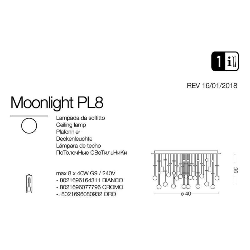 Світильник MOONLIGHT PL8 CROMO (077796), IDEAL LUX - Зображення 077796-.jpg