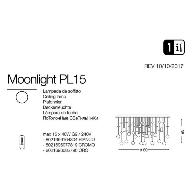 Світильник MOONLIGHT PL15 CROMO (077819), IDEAL LUX - Зображення 077819-.jpg