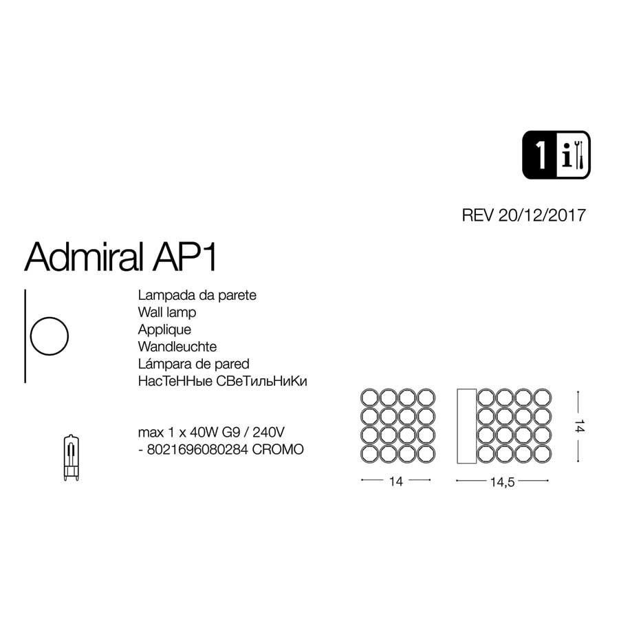 Бра ADMIRAL AP1 (080284), IDEAL LUX - Зображення 080284-.jpg