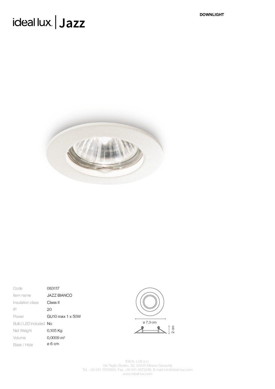 Точковий світильник JAZZ CROMO (083070), IDEAL LUX - Зображення 083117_SC.jpg