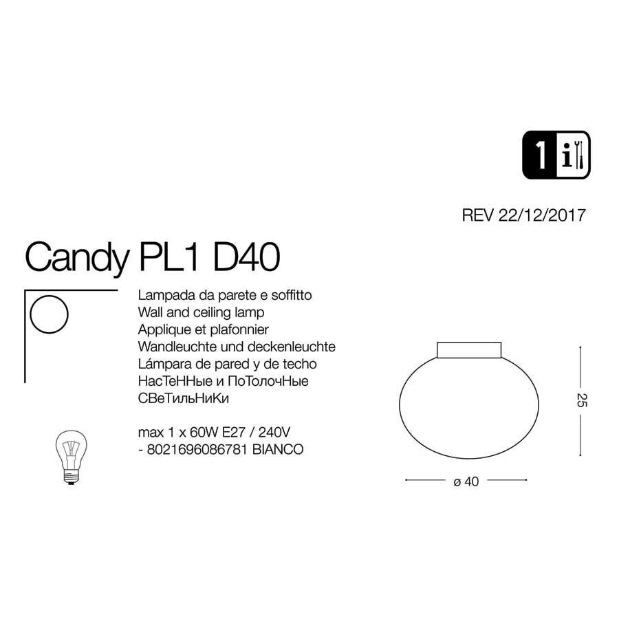 Світильник CANDY PL1 D40 (086781), IDEAL LUX - Зображення 086781-.jpg