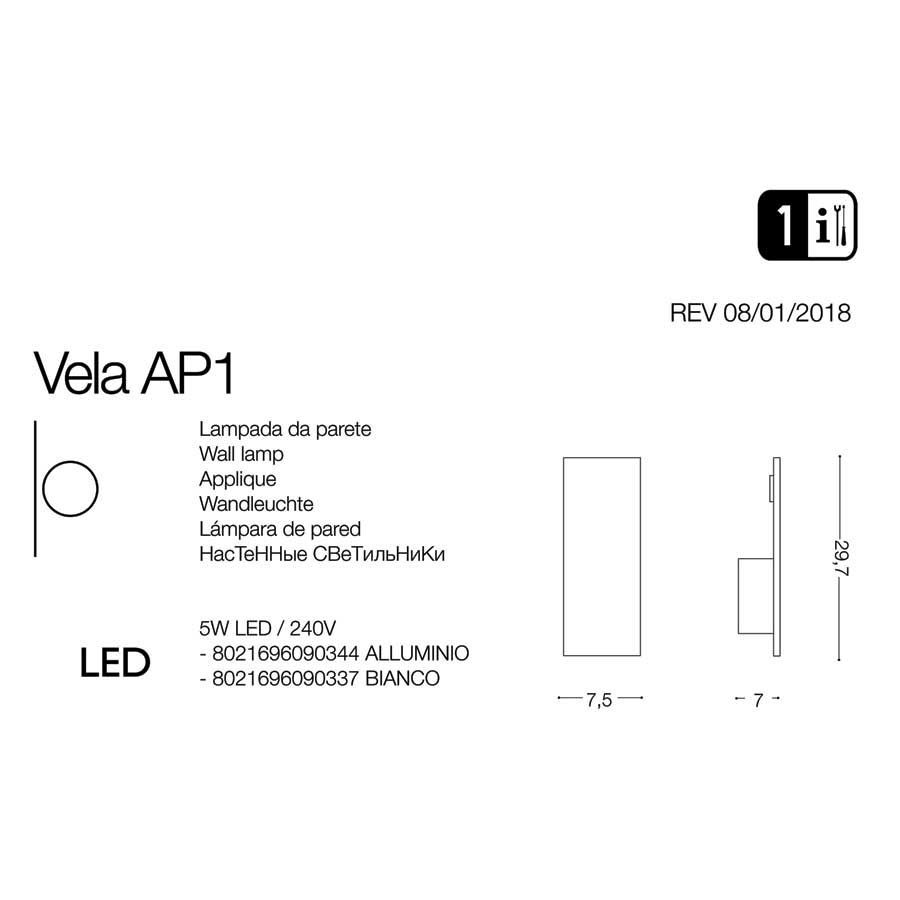 Світильник VELA AP (090337), IDEAL LUX - Зображення 090337-.jpg