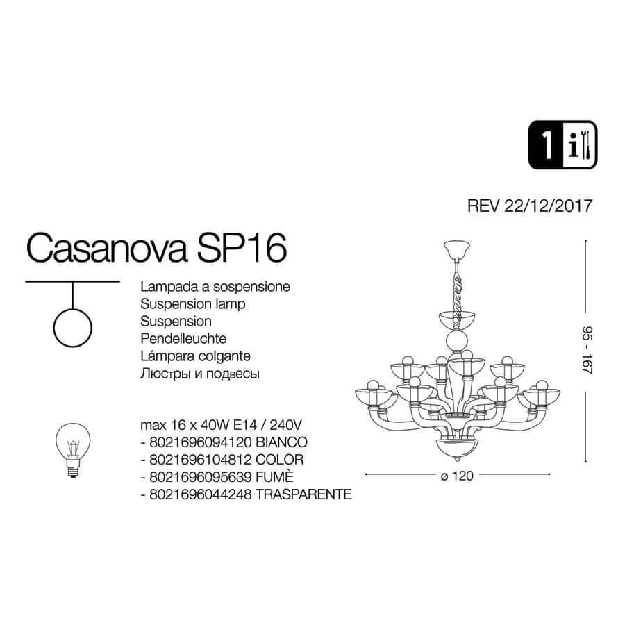 Люстра CASANOVA SP16 TRASPARENTE (044248), IDEAL LUX - Зображення 094120-.jpg