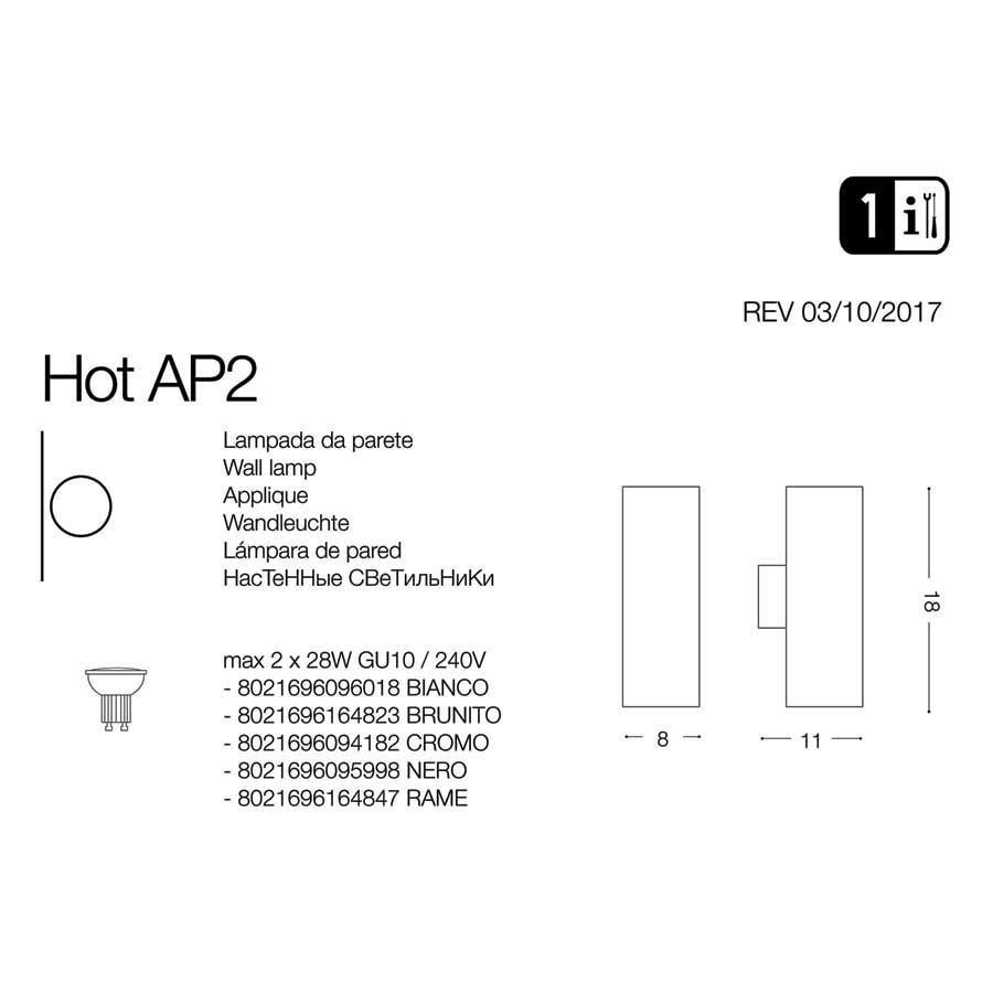 Світильник LOOK AP2 NERO (095998), IDEAL LUX - Зображення 096018-.jpg
