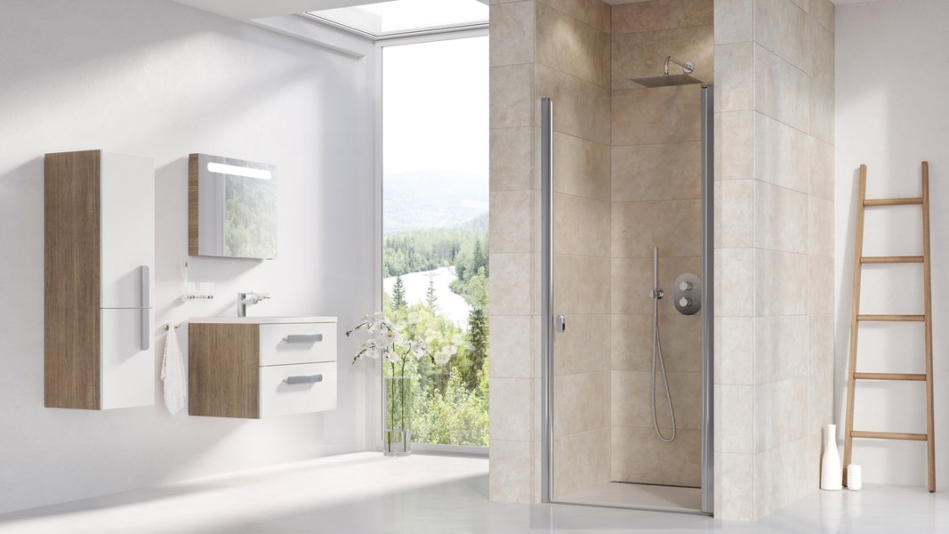 Душові двері одноелементні CHROME CSD1-80 Transparent, (0QV40C00Z1) RAVAK - Зображення 0QV40100Z1-1.jpg