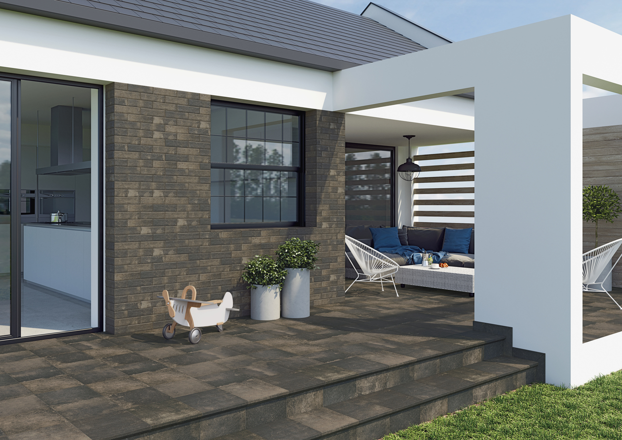 Плитка фасадна Scandiano Brown 65x240 Paradyz - Зображення 0b939-scandiano_brown_aranz_glowny.jpg