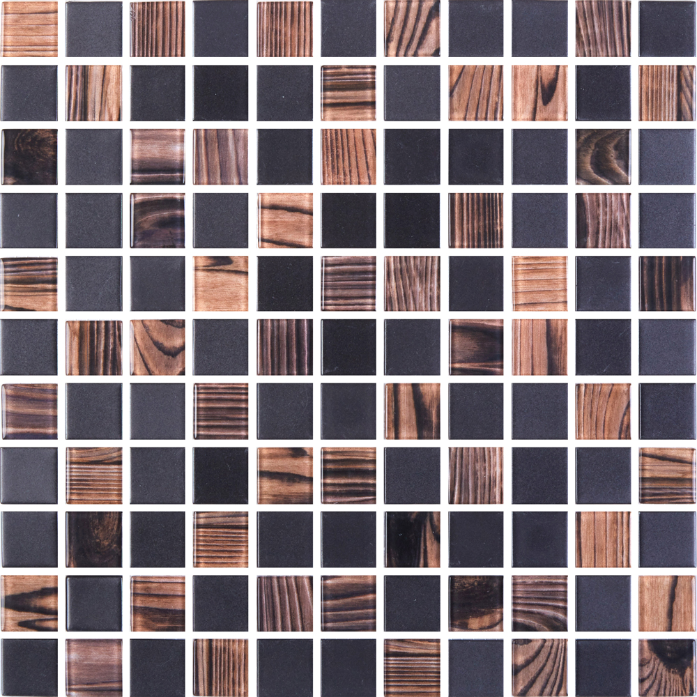 Мозаїка GMP 0825050 С2 Print 46-Black MATT 300×300x8 Котто Кераміка - Зображення