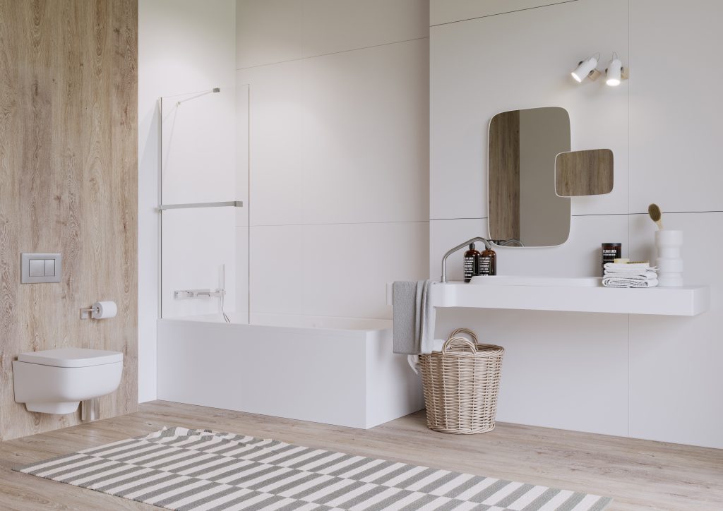 Шторка для ванни Idea PNJ II 70 з тримачем рушника, RADAWAY - Зображення 10001050-01-01W-1.jpg