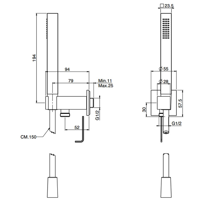 Душовий набір Wellness Black matt F2438-2NNS Fima - Зображення 100151340-dbe0b.jpg