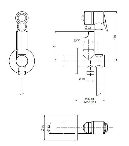 Гігієнічний душ Carlo Frattini Collettivita White matt F2320-4BS Fima - Зображення 100153614-113c7.jpg