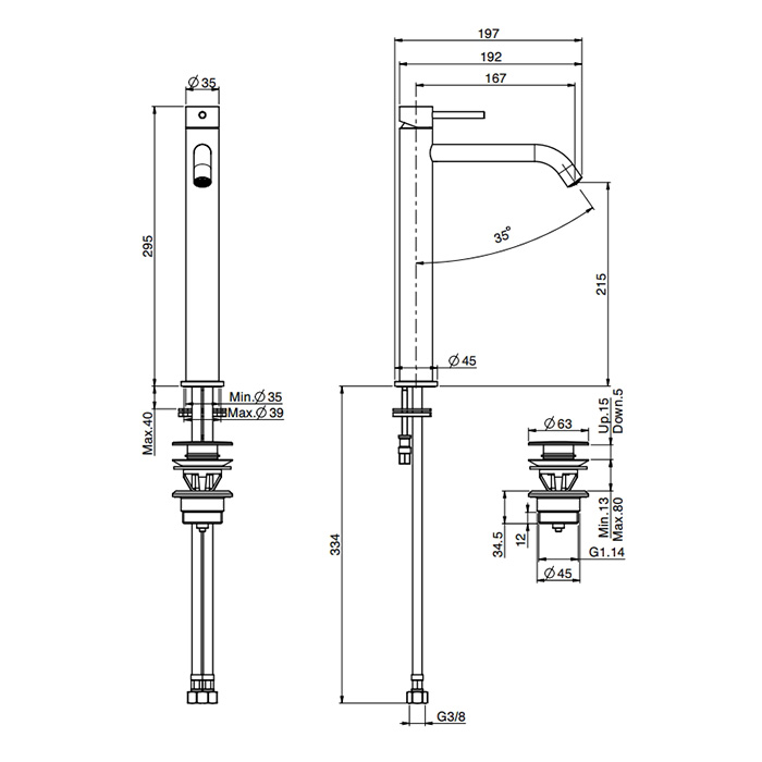 Змішувач для умивальника Spillo Up Brushed nickel F3031-HXSSN Fima - Зображення 100153629-1819e.jpg