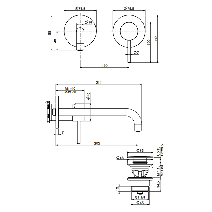 Змішувач для умивальника Spillo Up Brushed nickel F3051WLX9SN Fima - Зображення 100158143-ba813.jpg