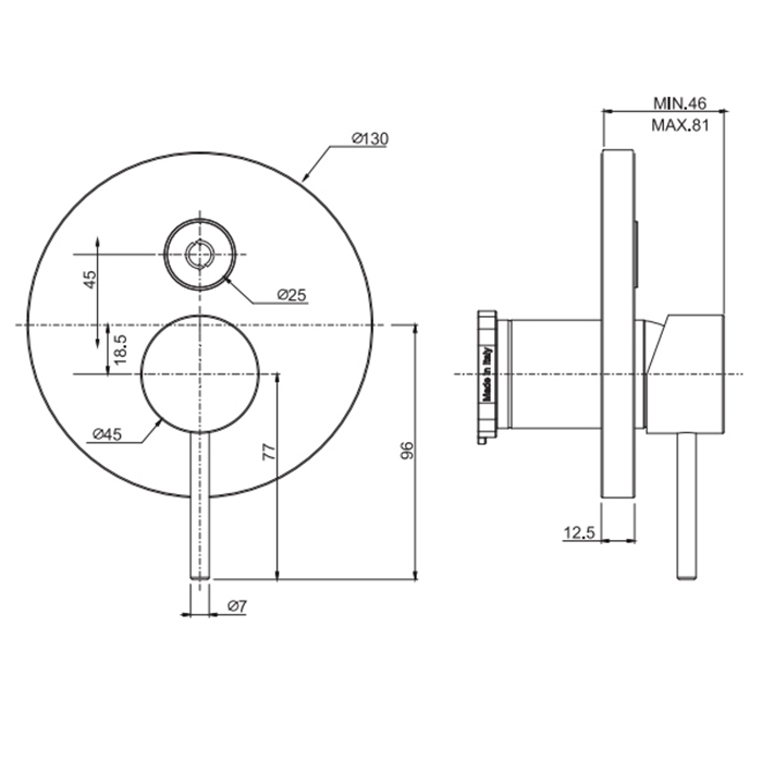 Змішувач для душу Spillo Up Brushed nickel F3039E2SN Fima - Зображення 100160049-95842.jpg