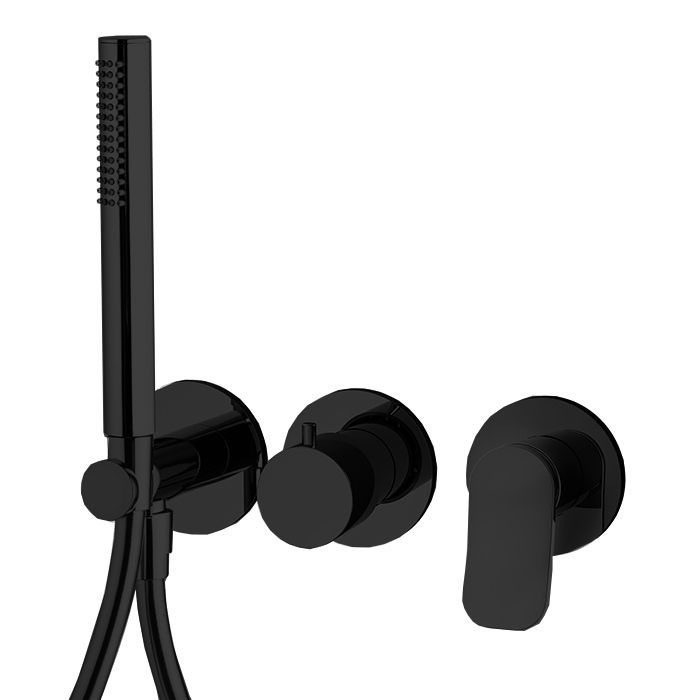 Змішувач для душу Flo Black matt F3819WX8NS Fima - Зображення