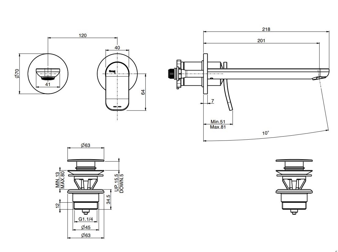 Змішувач для умивальника Flo Black matt F3821WLX8NS Fima - Зображення 100163981-c8f07.jpg