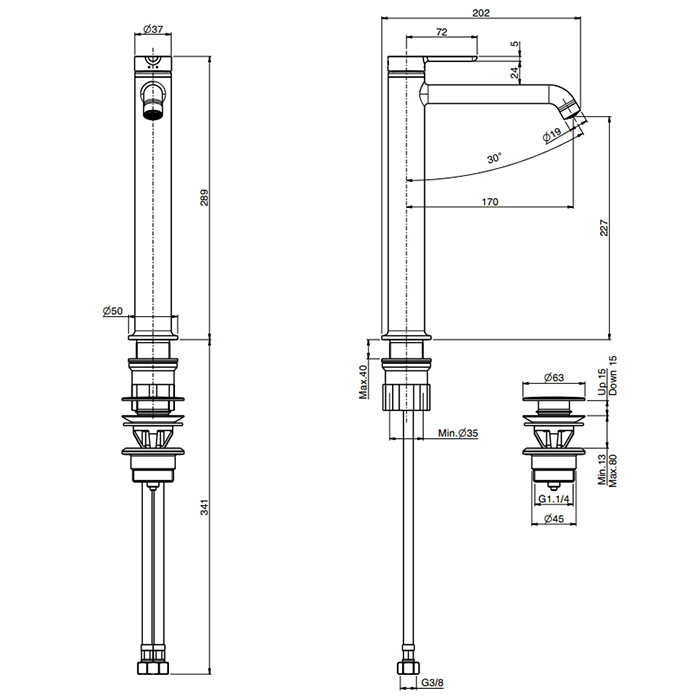 Змішувач для умивальника Snap Brushed nickel F3111-HSN Fima - Зображення 100165972-9de76.jpg