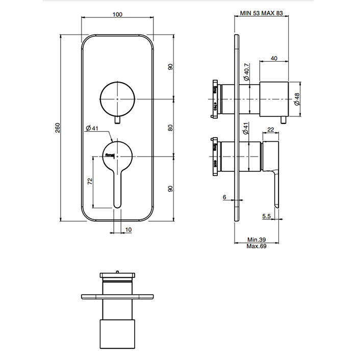 Змішувач для душу Snap Black matt F3119X6NS Fima - Зображення 100168973-249ac.jpg