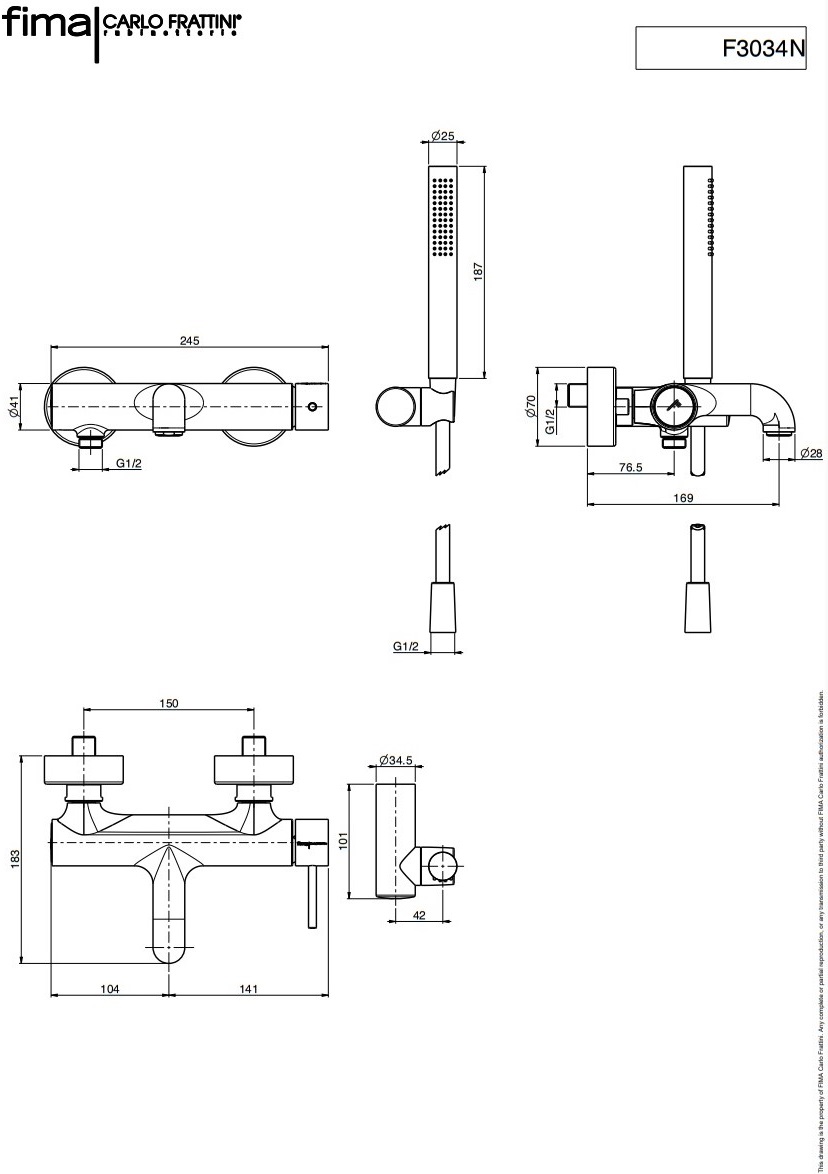 Змішувач для ванни Spillo Up Black matt F3034NNS Fima - Зображення 100220577-33a56.jpg