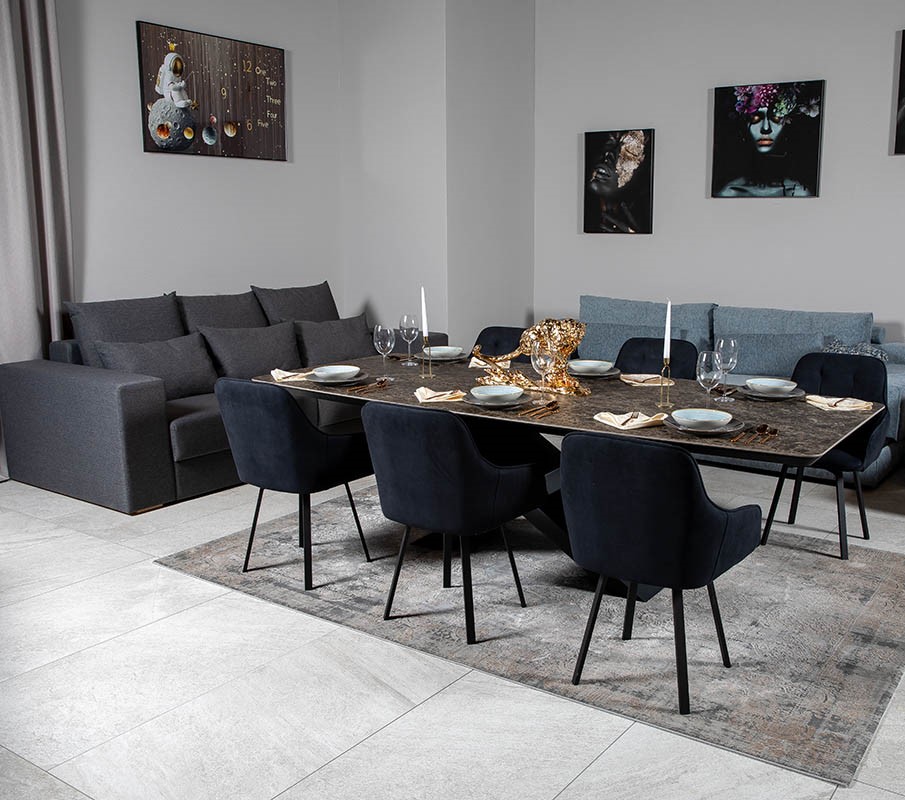 Стіл обідній Belfort Laminam Emperador Extra 120х260х76 Аква Родос - Зображення 100231078-acbc7.jpg