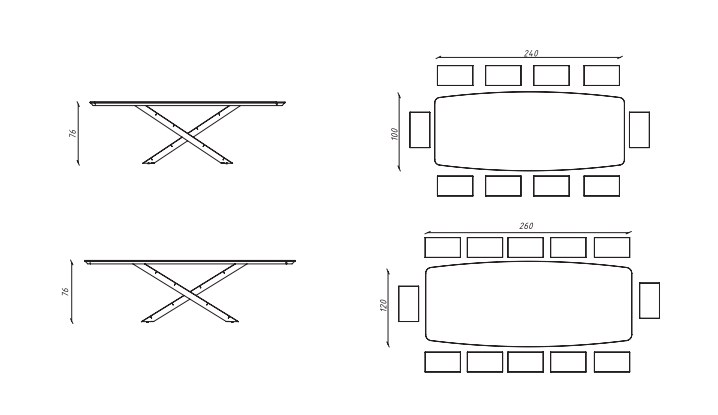 Стол обеденный Belfort Laminam Naturali Noir Desir 120х260х76 Аква Родос - Зображення 100231125-3c4d6.jpg