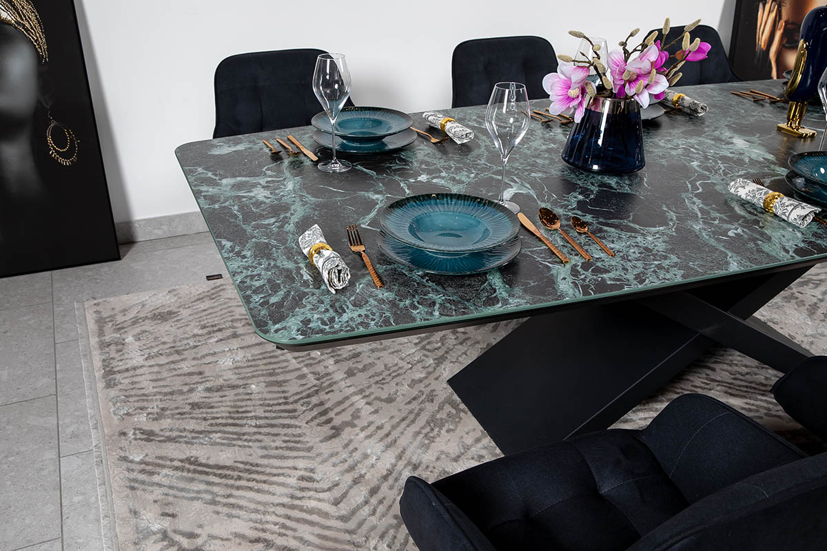 Стіл обідній Belfort Laminam Verde Alpi Lucidato 120х260х76 Аква Родос - Зображення 100232300-32890.jpg