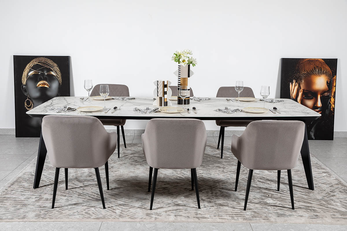 Стіл обідній Detroit Laminam Invisible White 100х240х76 Аква Родос - Зображення 100233527-e4af7.jpg