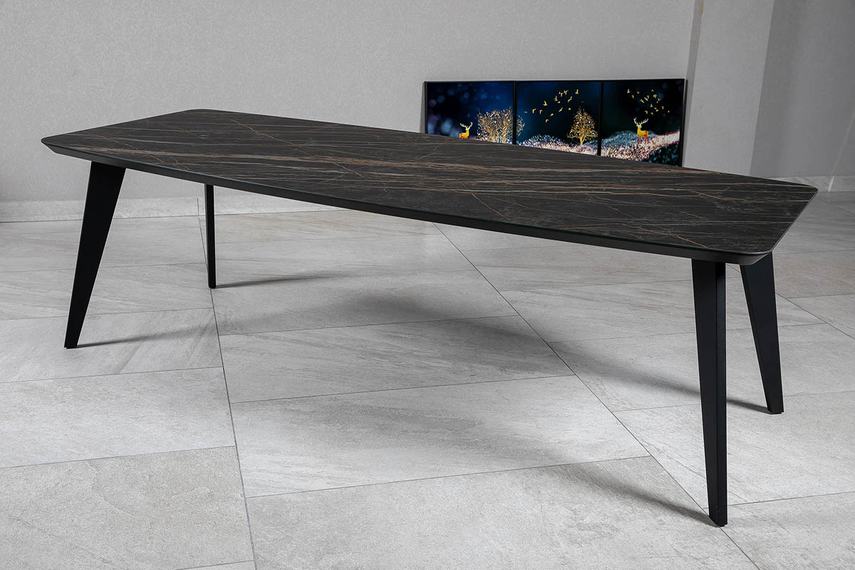 Стіл обідній Detroit Laminam Naturali Noir Desir 120х260х76 Аква Родос - Зображення 100239566-09c6e.jpg