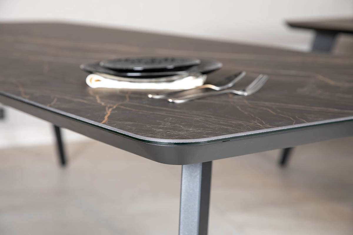 Стіл обідній Detroit Laminam Naturali Noir Desir 120х260х76 Аква Родос - Зображення 100239566-1a263.jpg