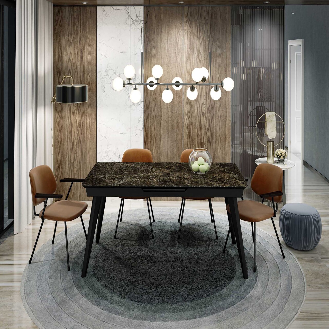 Стіл обідній Атланта Laminam Emperador Extra 80х160(200)х76 Аква Родос - Зображення 100247988-dba6e.jpg