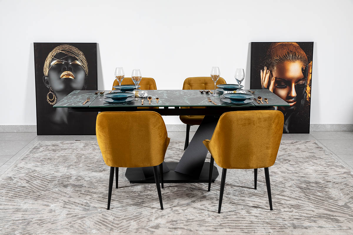 Стол обеденный Луара Laminam Verde Alpi Lucidato 80х140(200)х76 Аква Родос - Зображення 100253255-cf987.jpg