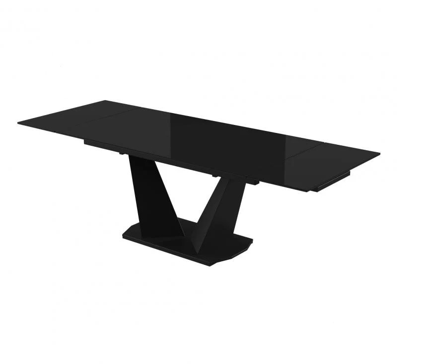 Стол обеденный Луара Glass Black SKB-001 80х140(200)х76 Аква Родос - Зображення