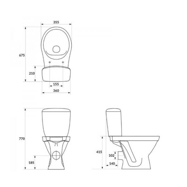 Компакт Cersania 751 SimpleOn 011 с крышкой дюропласт soft-close CCKZ1015241894 Cersanit - Зображення 100843653-7e98b.jpg