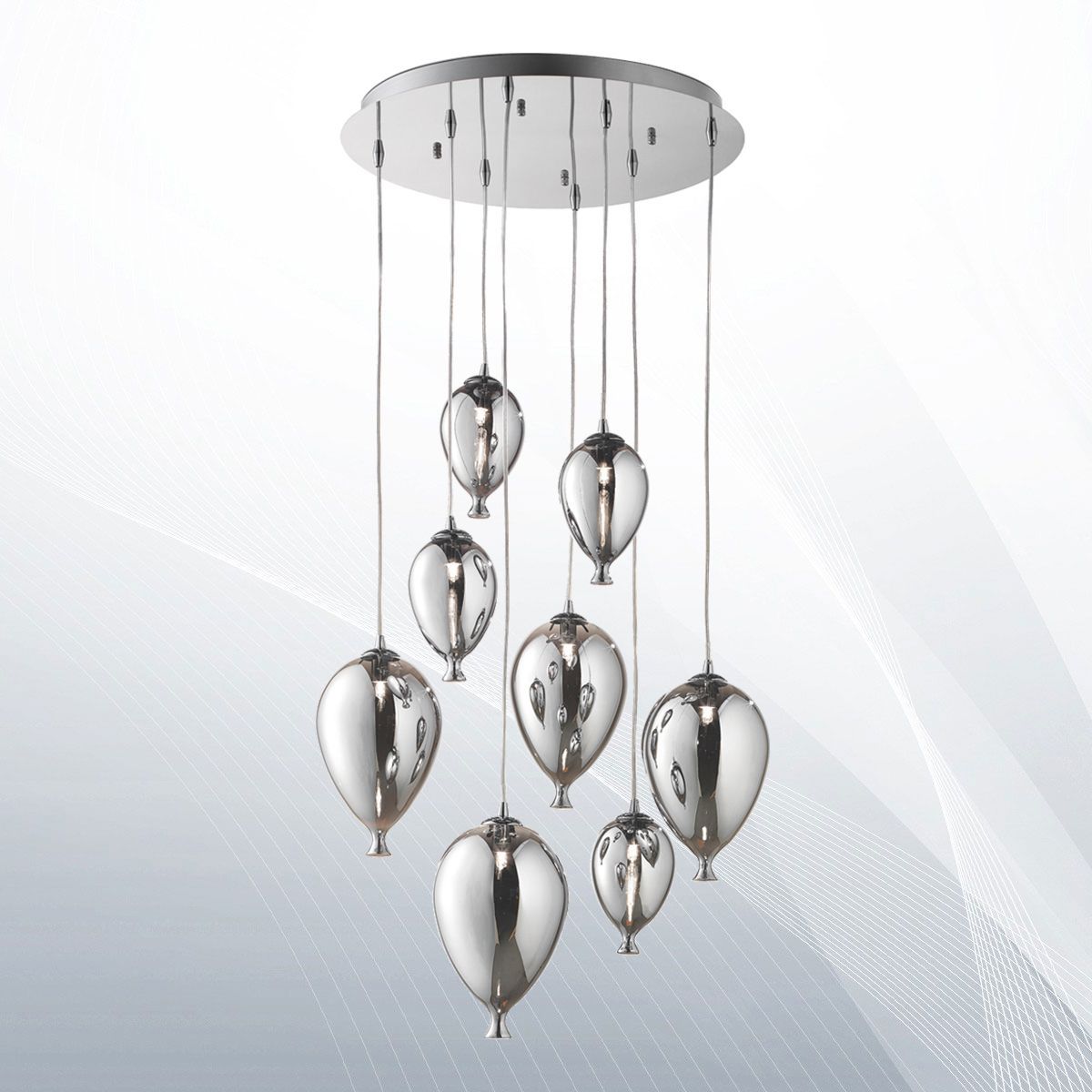 Люстра CLOWN SP8 CROMO (100913), IDEAL LUX - Зображення