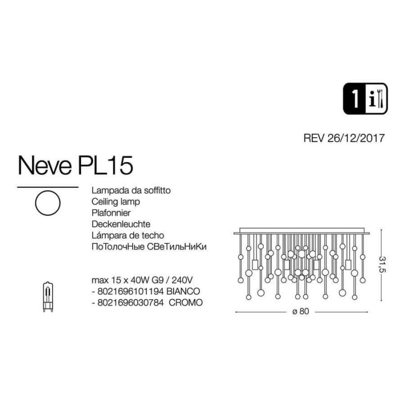 Світильник NEVE PL15 BIANCO (101194), IDEAL LUX - Зображення 101194-1.jpg