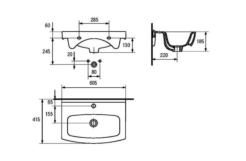 Умивальник Cersania 60 см CCWF1000508071 Cersanit - Зображення 101520911-ad881.jpg