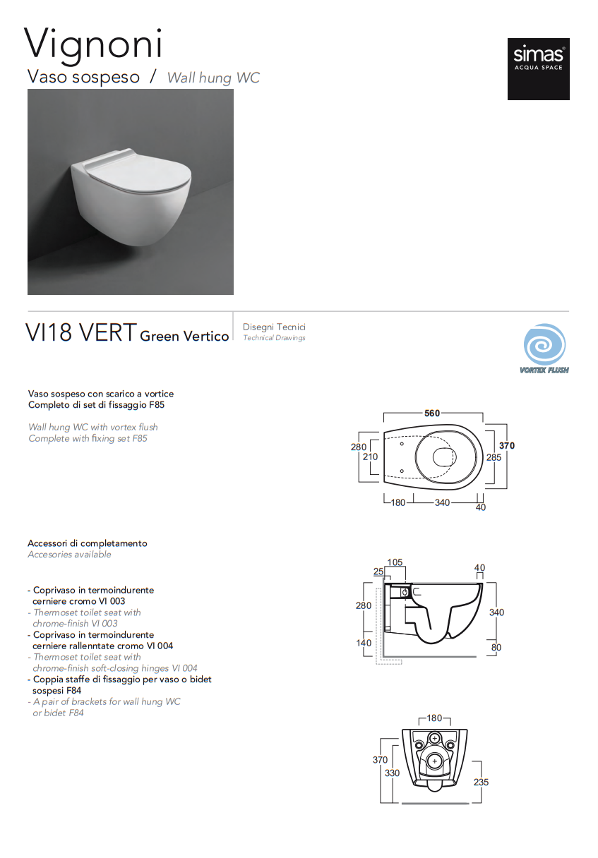 Унітаз підвісний Vignoni Green Vertigo VI 18VERT з кришкою soft-close VI18VERT-F85-VI004 SIMAS - Зображення 102358576-8682f.png