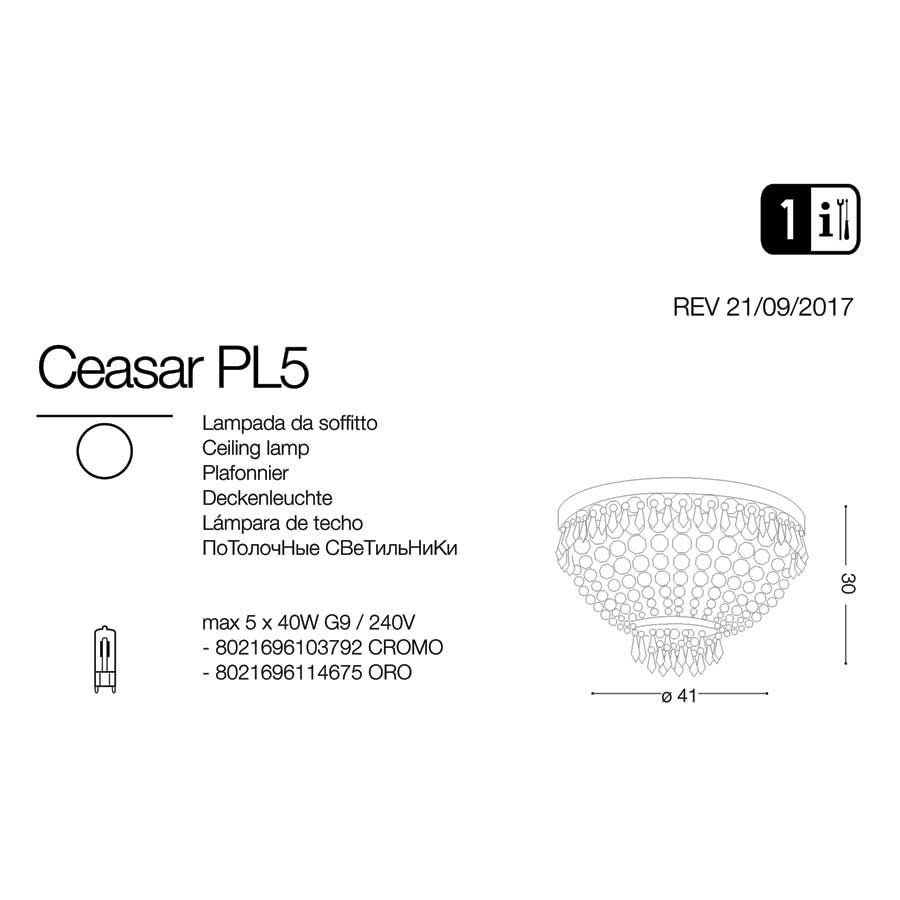 Світильник CAESAR PL5 ORO (114675), IDEAL LUX - Зображення 103792--.jpg