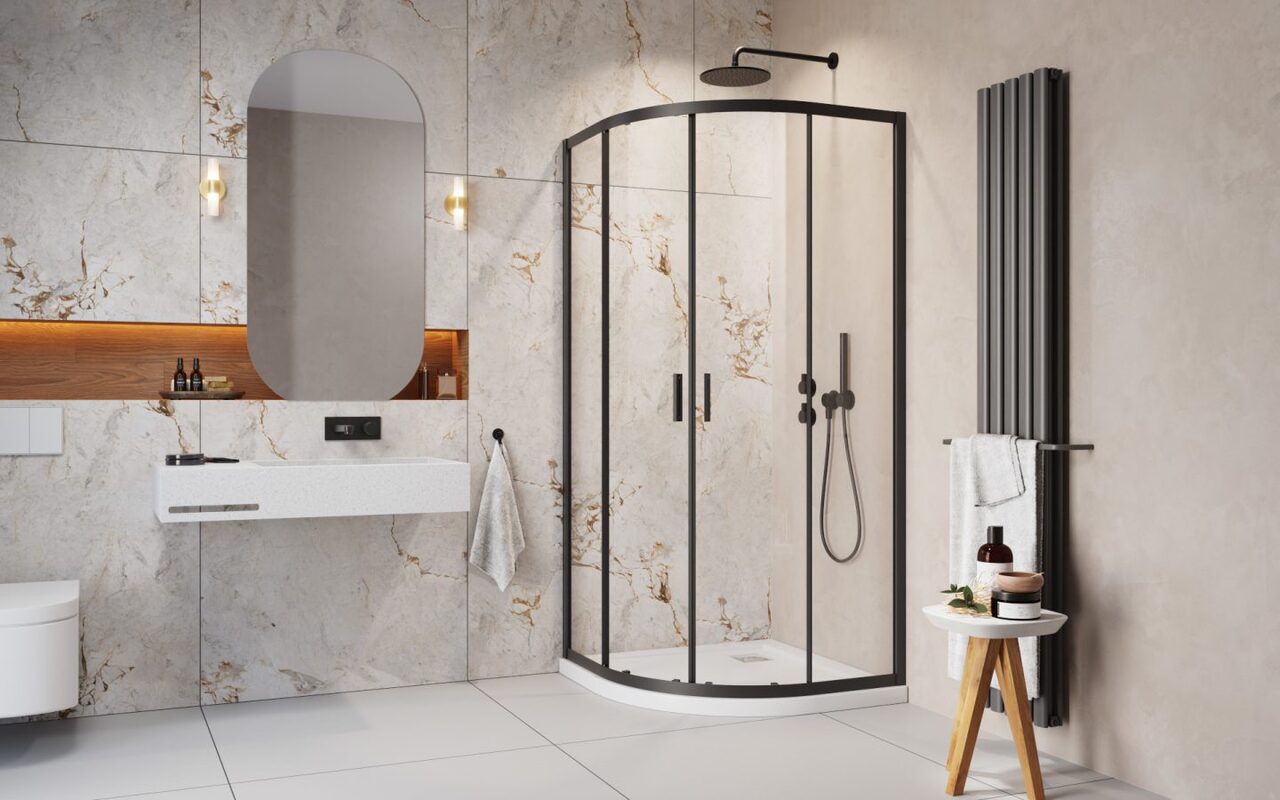 Душевая кабина полукруглая Alienta A 90x90 10229090-54-01 Black RADAWAY - Зображення 105809935-314d4.jpg