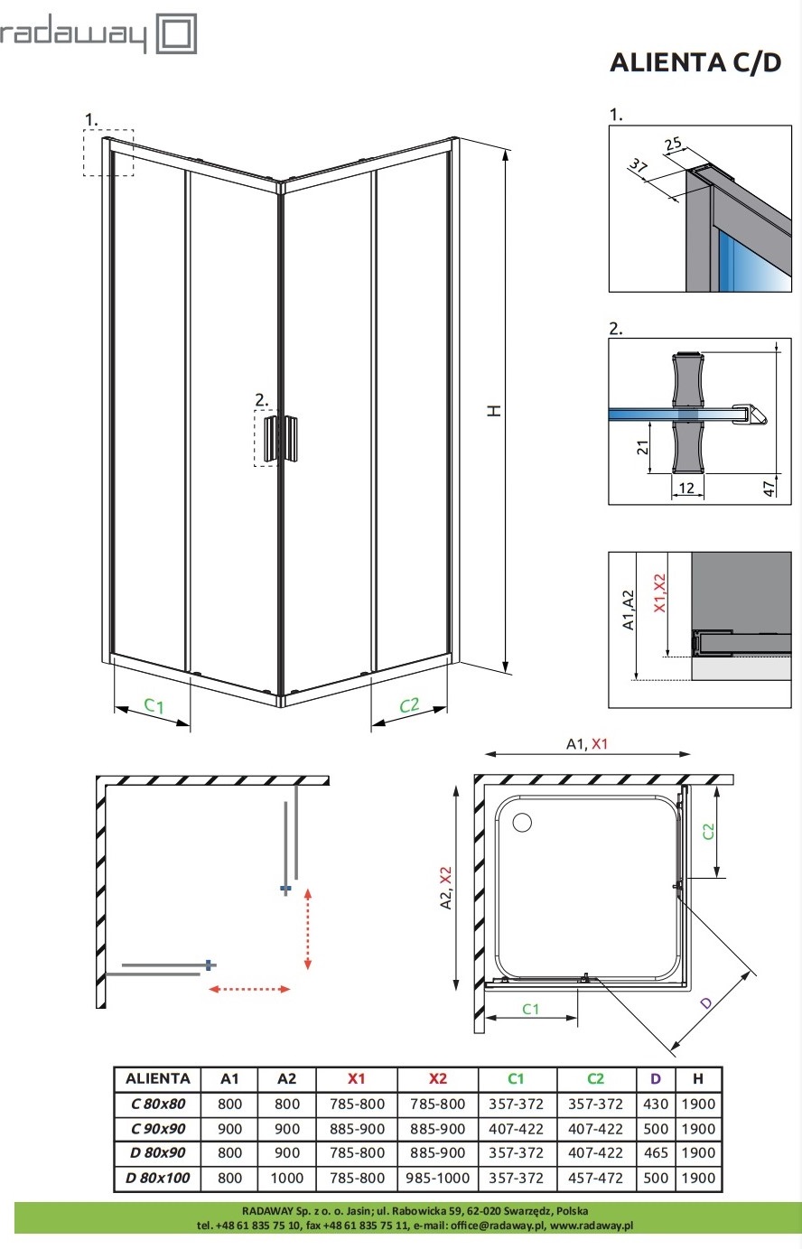 Душова кабіна Alienta С Black 90x90 10239090-54-01 RADAWAY - Зображення 105809940-252c0.jpg