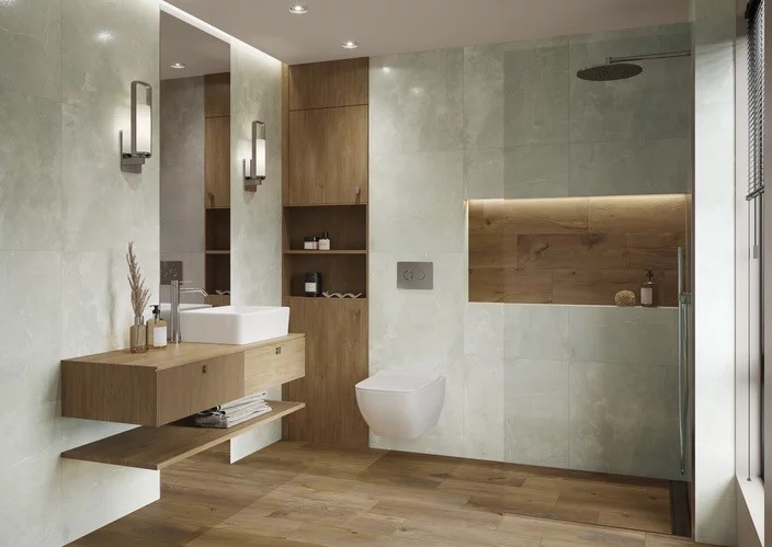 Плитка керамогранітна Fillstone Grey RECT LAP 598x1198x8 Paradyz - Зображення 106704712-06819.jpg