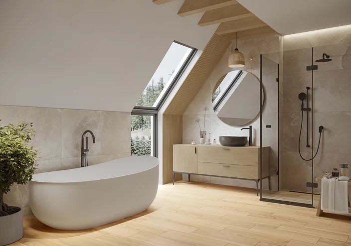 Плитка керамогранітна Lovstone Taupe RECT LAP 598x598x8 Paradyz - Зображення 106723684-230f1.jpg