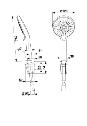 Душовий набір OTAVA BLACK 841-245-81 KFA ARMATURA - Зображення 110026686-55a54.jpg