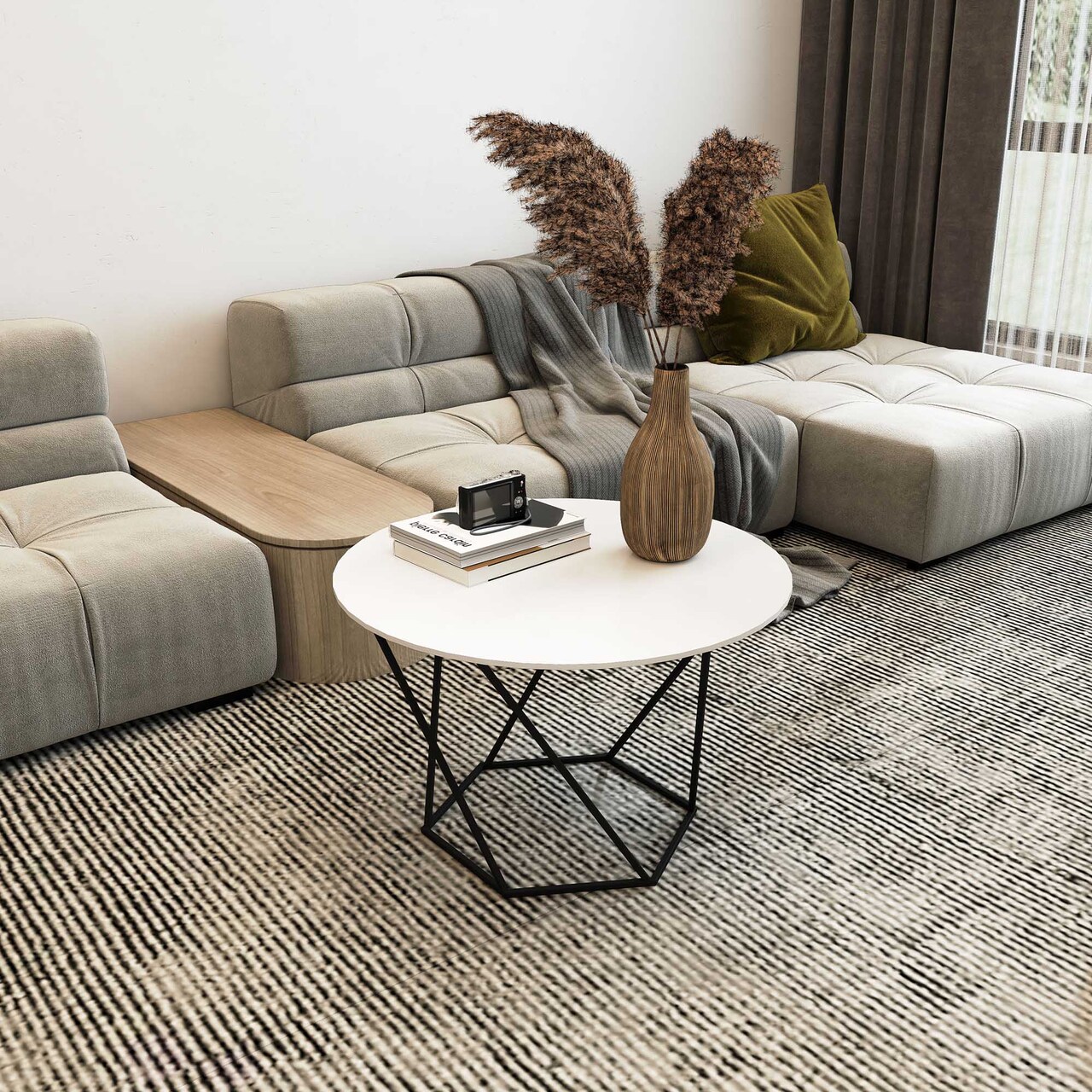 Стіл журнальний Лінт Glass White d60x45 Аква Родос - Зображення 110302657-adce0.jpg