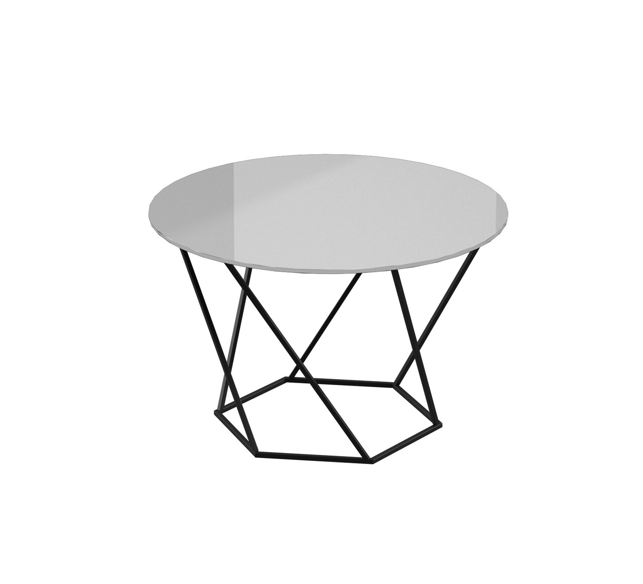 Стол журнальный Линт Glass White d60x45 Аква Родос - Зображення