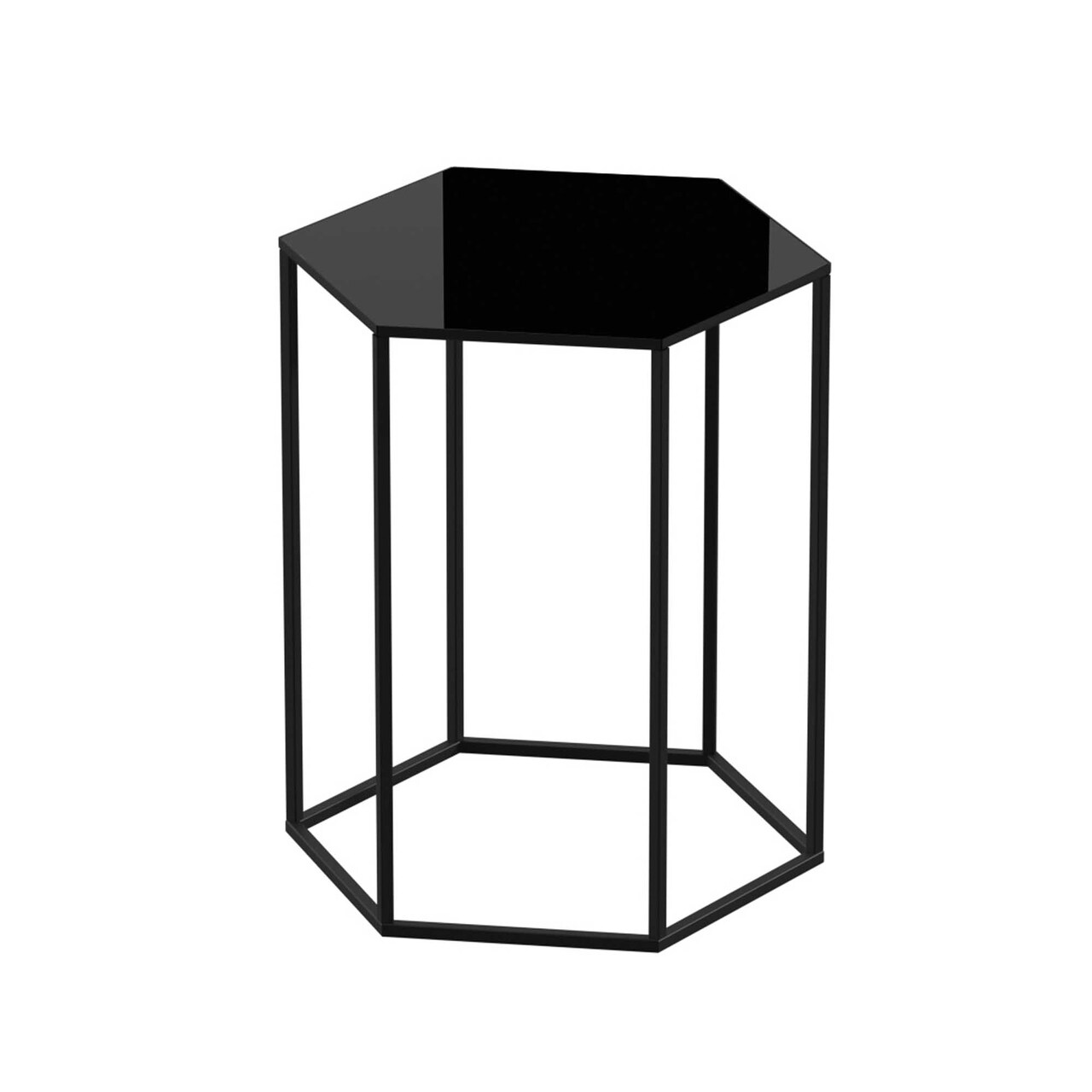 Стіл журнальний Тур Glass Black 35х40х45 Аква Родос - Зображення